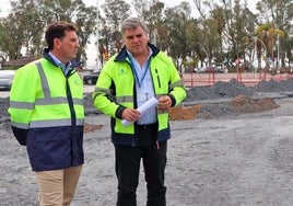 Las obras del nuevo aparcamiento que el Puerto ejecuta junto al monumento a Colón enfilan su recta final