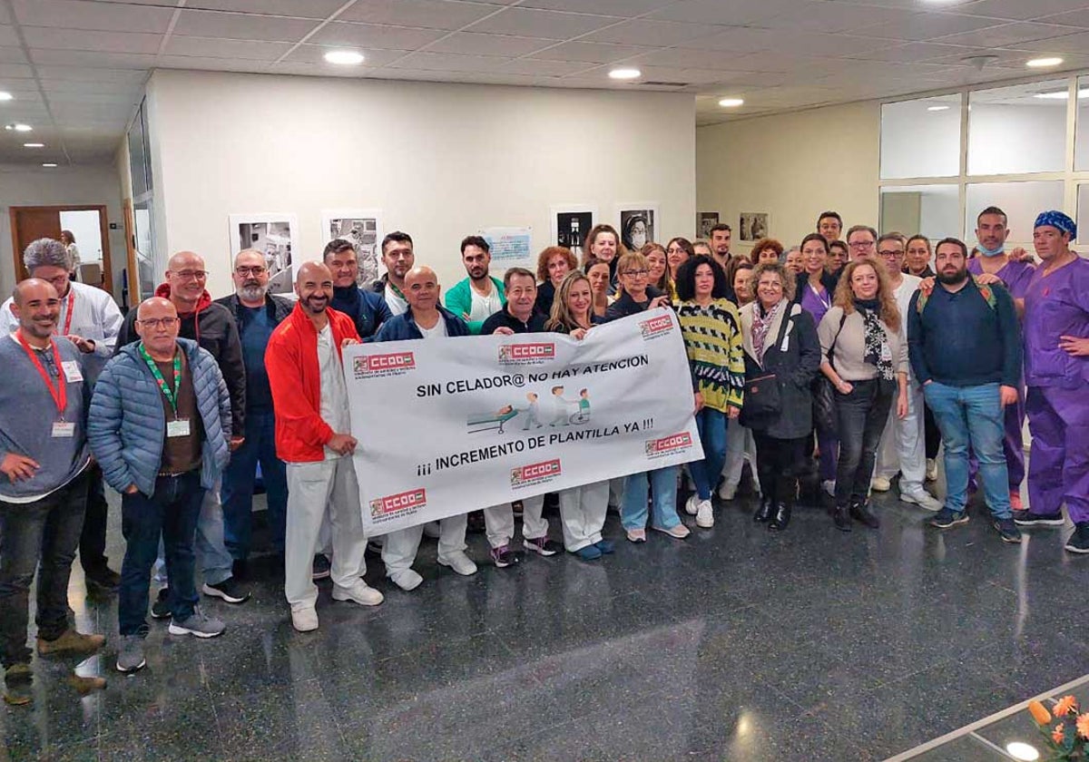 Protesta de los celadores del Hospital Juan Ramón Jiménez