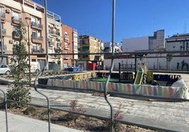 Así avanzan las obras de la nueva plazoleta de la barriada de Viaplana en Huelva