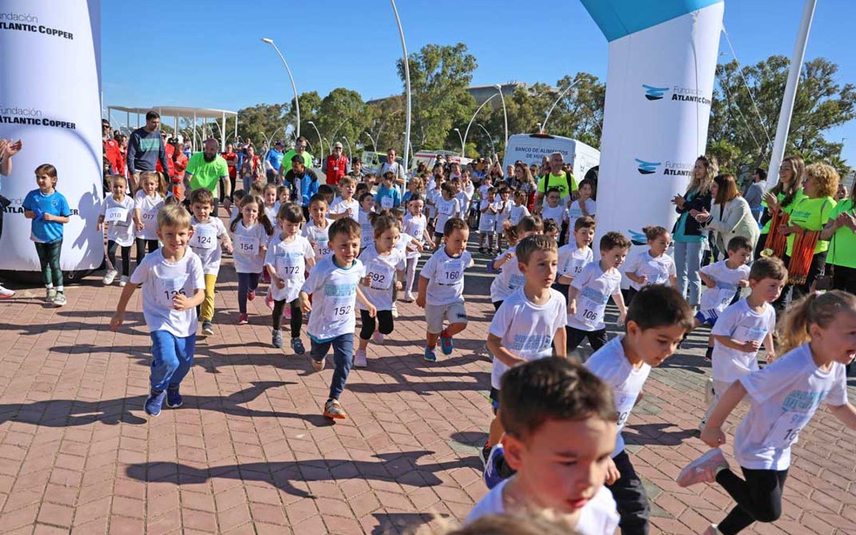Los pequeños durante la prueba deportiva