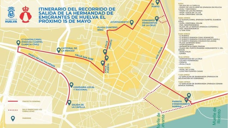 Huelva, a la espera y con todo listo para la salida de Emigrantes