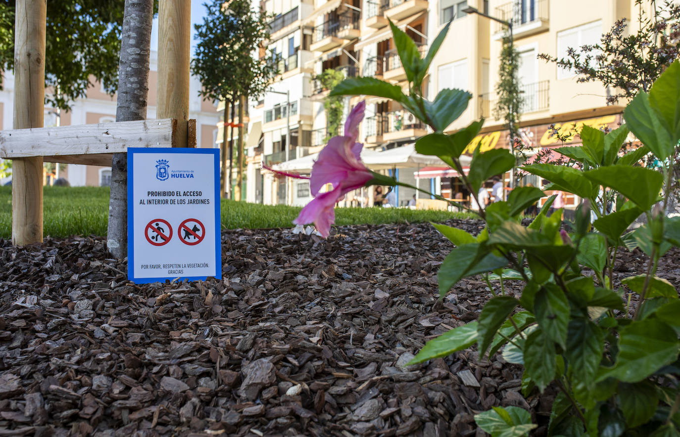 Así disfrutan los onubenses de la nueva plaza de la Merced: todas las imágenes de su 'estreno'