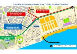 Autobuses a las Colombinas 2024: horarios, precio y recorridos del servicio especial