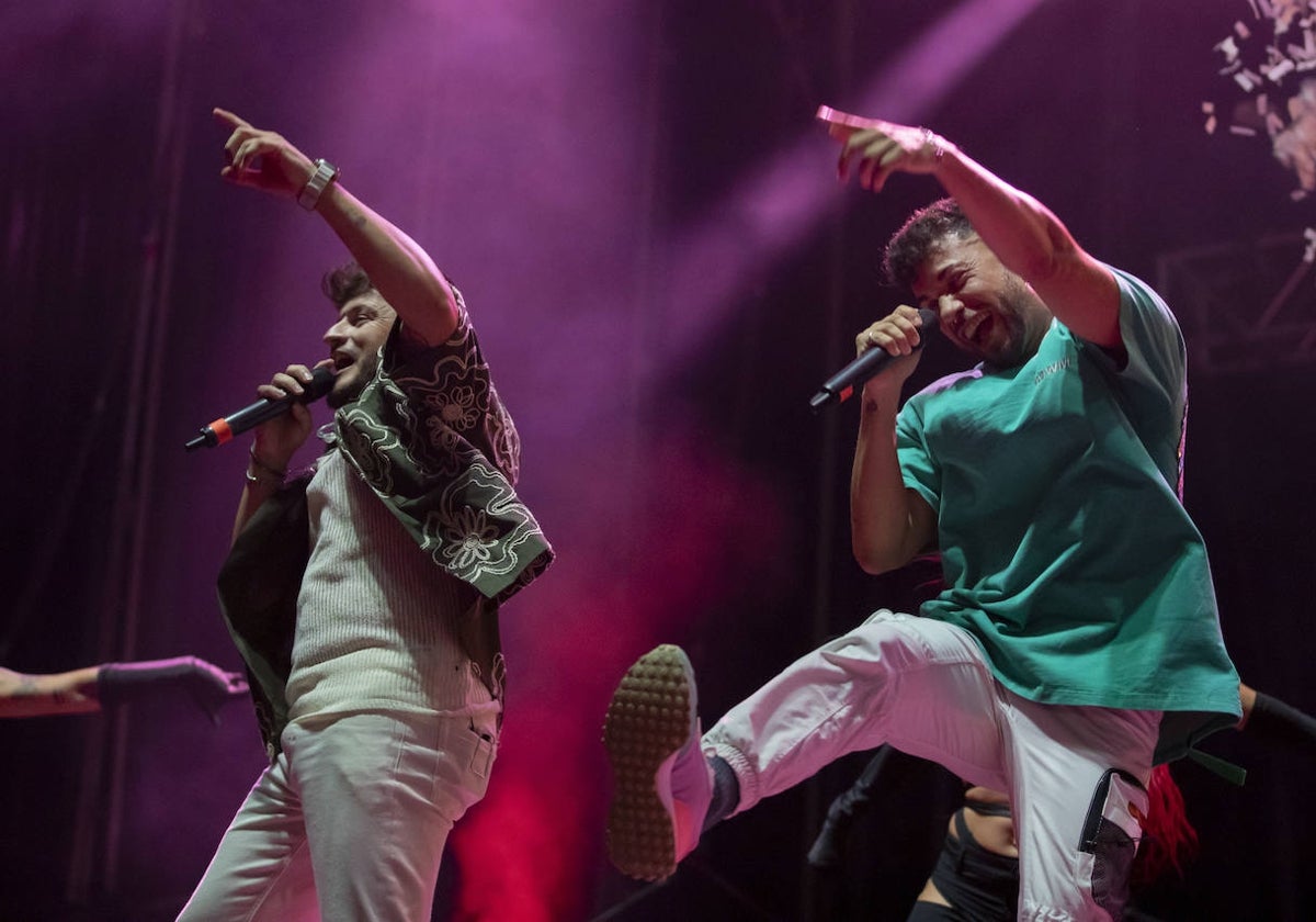 Sergio Contreras durante el espectáculo que ofreció este martes en las Fiestas Colombinas