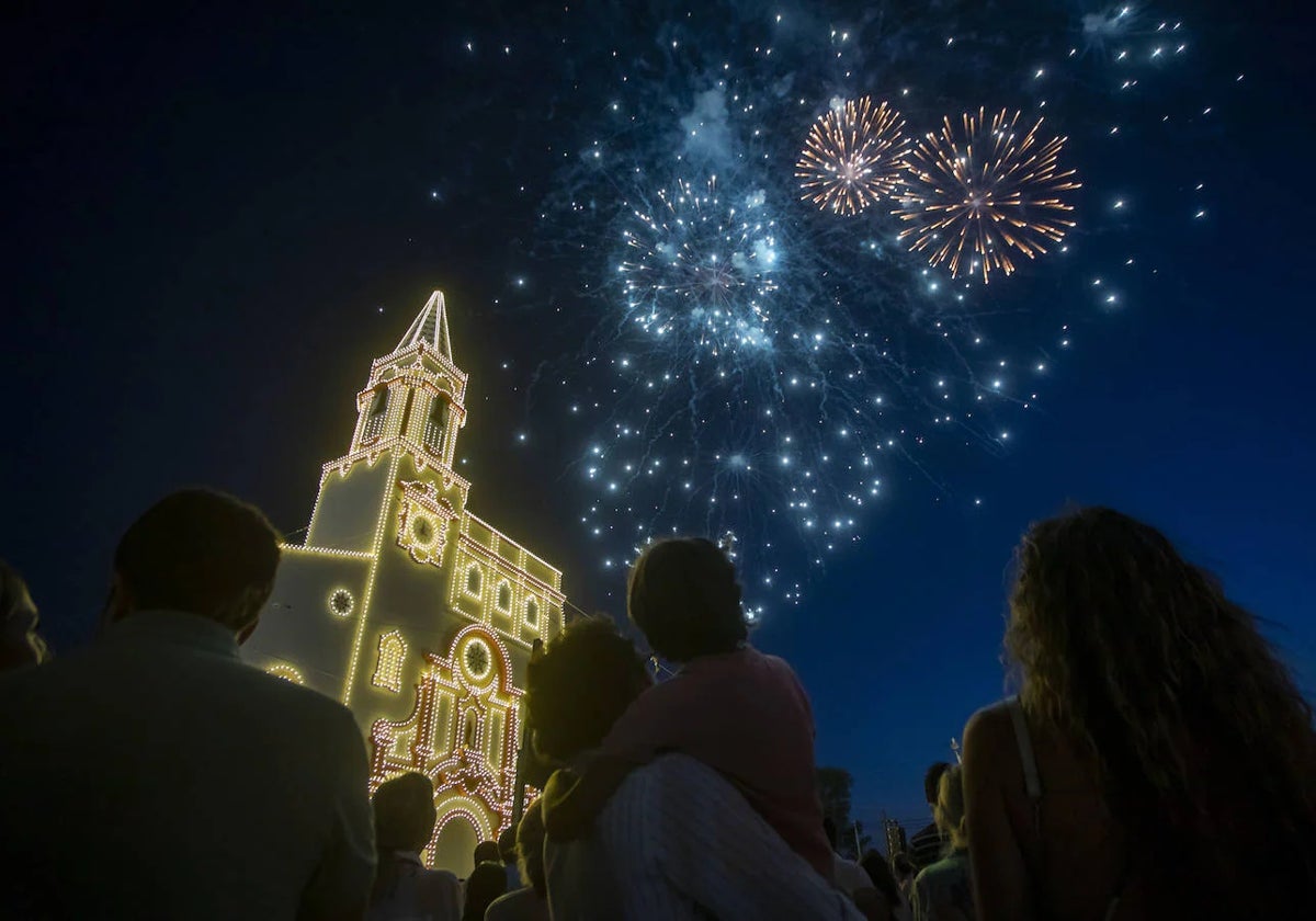 Fuegos artificiales el día de la inauguración de las Colombinas 2024