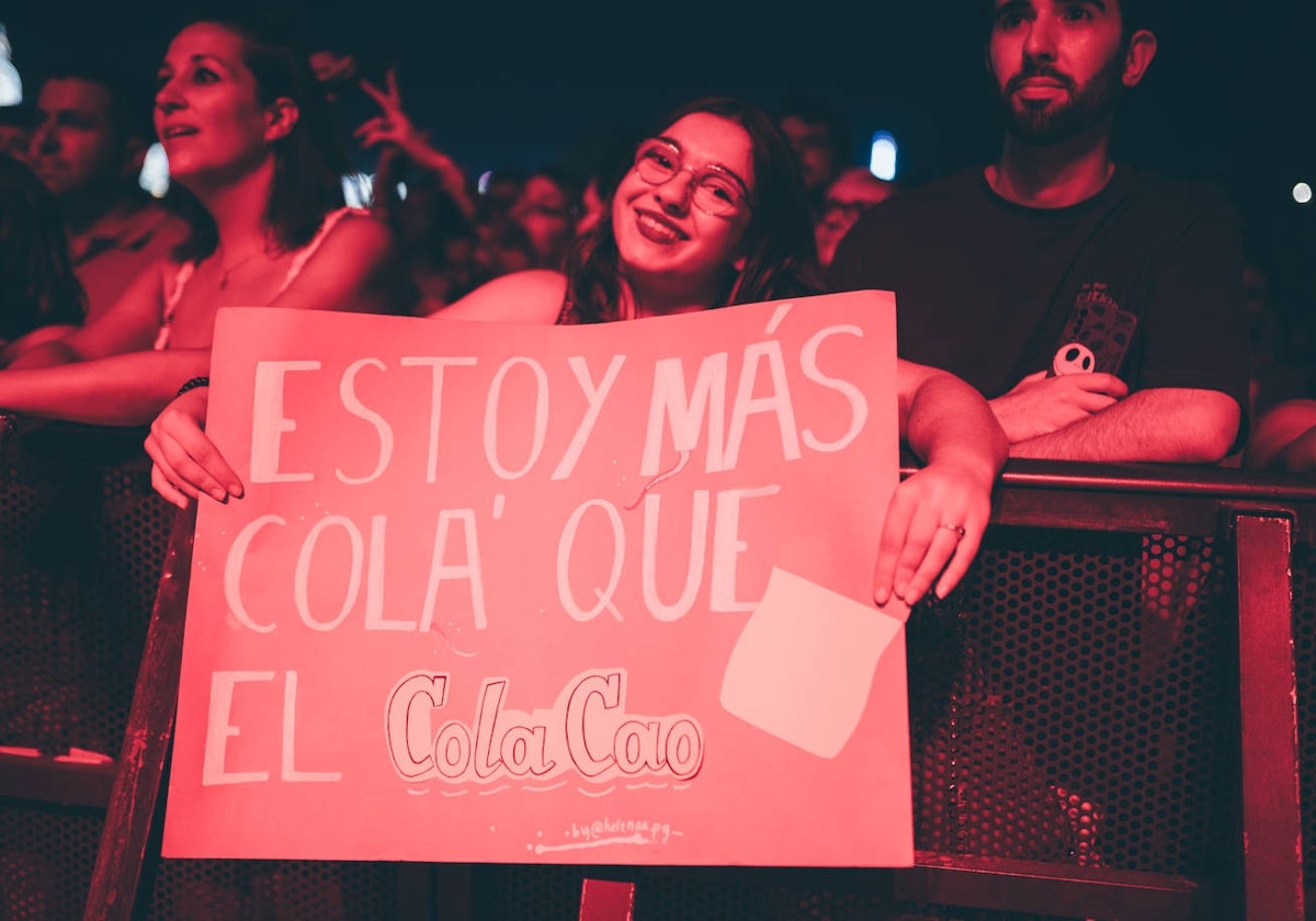 Ambiente frente al escenario de Colombinas este miércoles