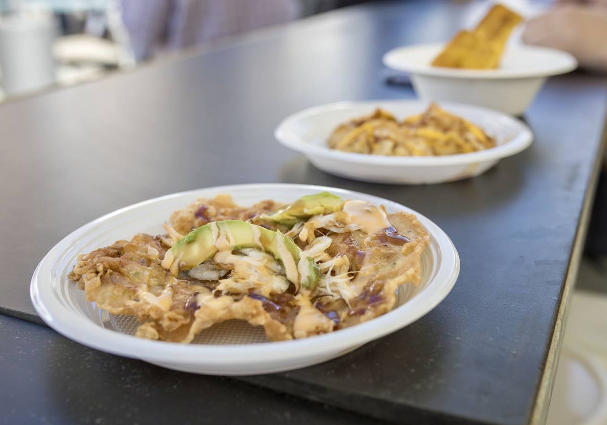 Algunos de los platos que pudieron degustarse en la Feria de la Tapa de Huelva 2023