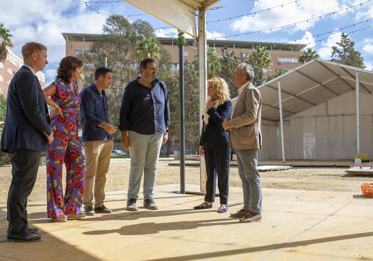 Visita de representantes del Ayuntamiento al recinto de la Feria del Caballo