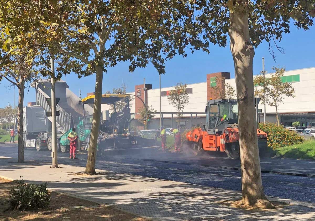 Asfaltado en el Nuevo Molino el pasado mes de agosto