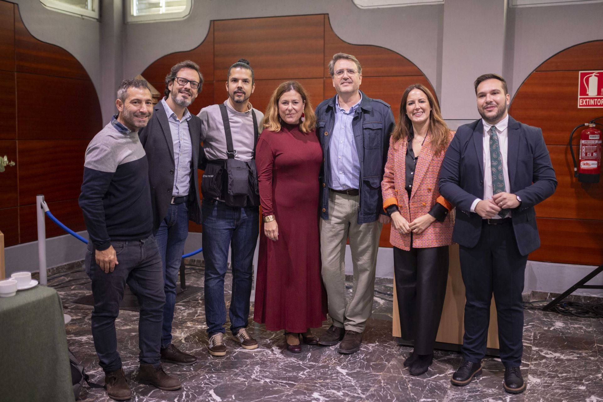 Equipo de Huelva24: Ricardo Ubric, Mario Asensio, Alberto Díaz, Silvia Tubio, Héctor Corpa, Alejandra Borrell y José Ángel Arroyo