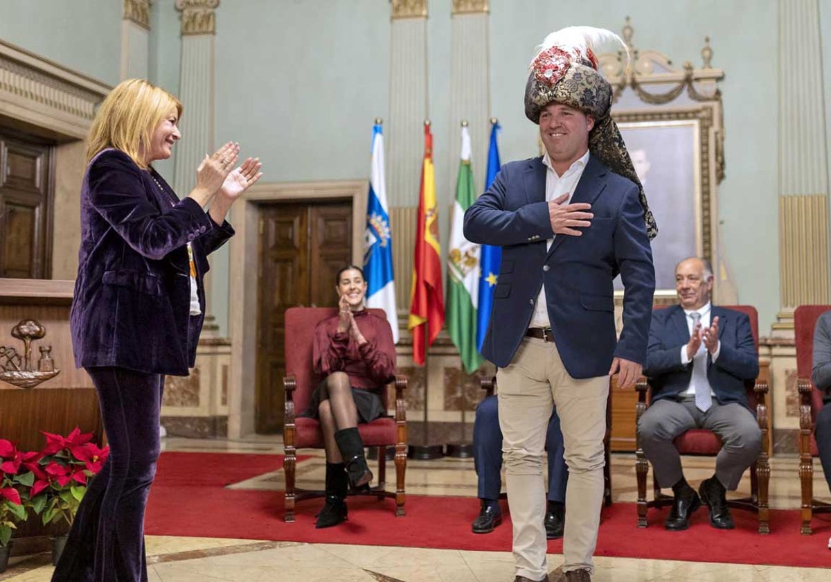 Antonio Toscano, en su presentación como Heraldo Real en el Ayuntamiento