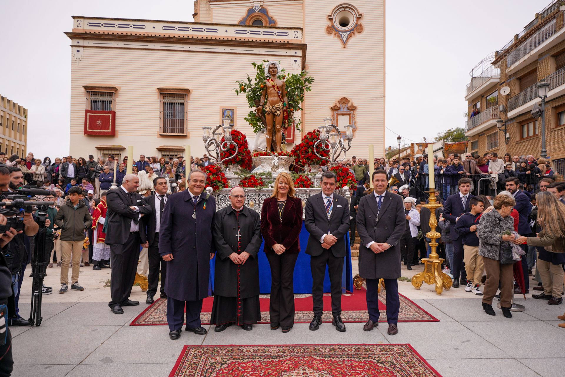 La procesión de San Sebastián por Huelva, en imágenes