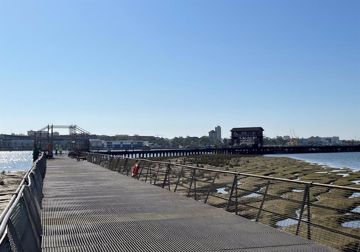 Zona de obras del Muelle de Tharsis