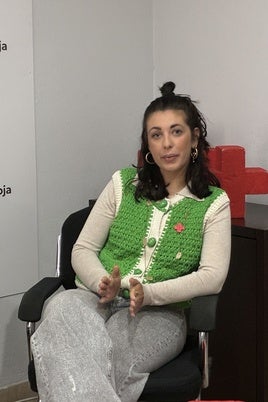 Sofía Carrasco, voluntaria de Cruz Roja Huelva que estuvo en Valencia