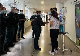 La sorpresa de un grupo de guardias civiles de Huelva al hijo con leucemia de un compañero