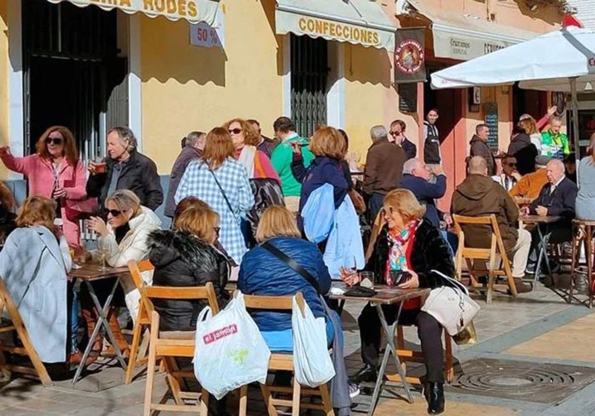 Terrazas en la plaza de las Monjas