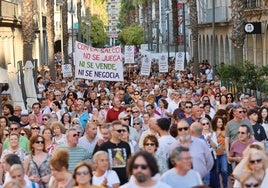Nueva manifestación multitudinaria en defensa de la sanidad pública en el corazón de Huelva