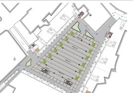 Planos del proyecto de la futura plaza Mayor y el aparcamiento soterrado