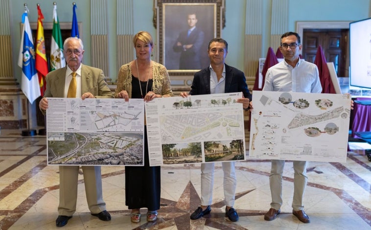 Imagen principal - El proyecto 'Entre la ría y el riel' gana el concurso de ideas de la nueva Avenida Italia de Huelva