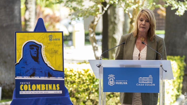 Pilar Miranda en la presentación de las Colombinas de 2025