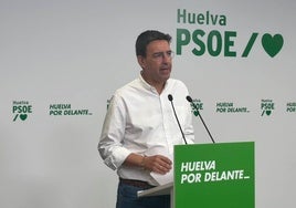 Jiménez asegura que la llegada del Ave a Huelva «sólo es factible si gobierna el Partido Socialista en España»