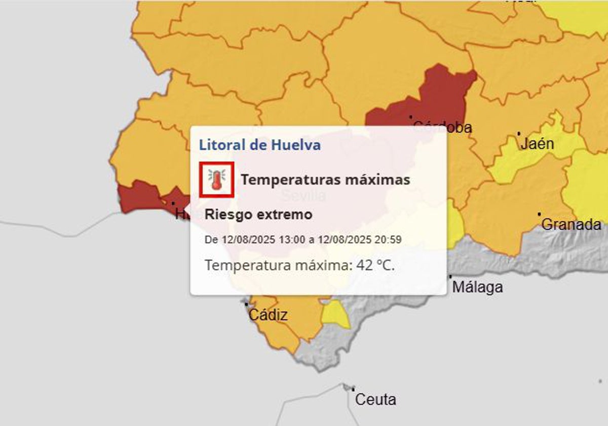 Mapa de avisos de la Aemet para este martes