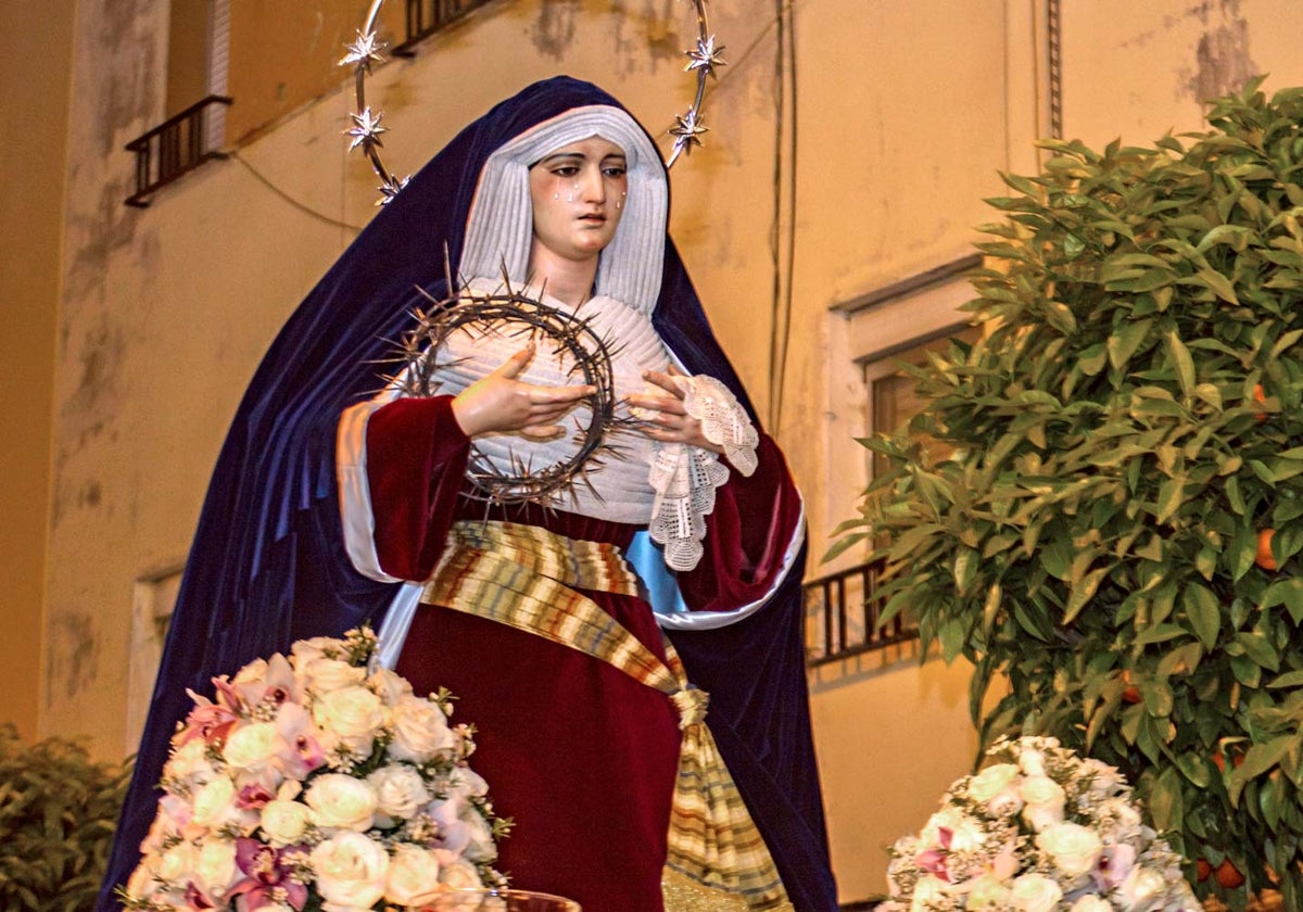 La Virgen de la Salud por las calles de Pérez Cubillas en 2019