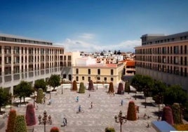 Recreación aproximada de la futura plaza Mayor