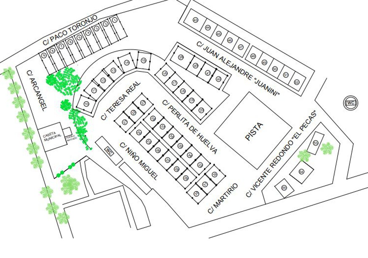Plano del recinto este 2025