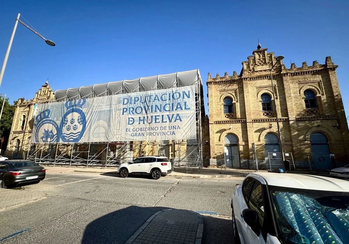 Vista de la antigua estación de tren de Huelva