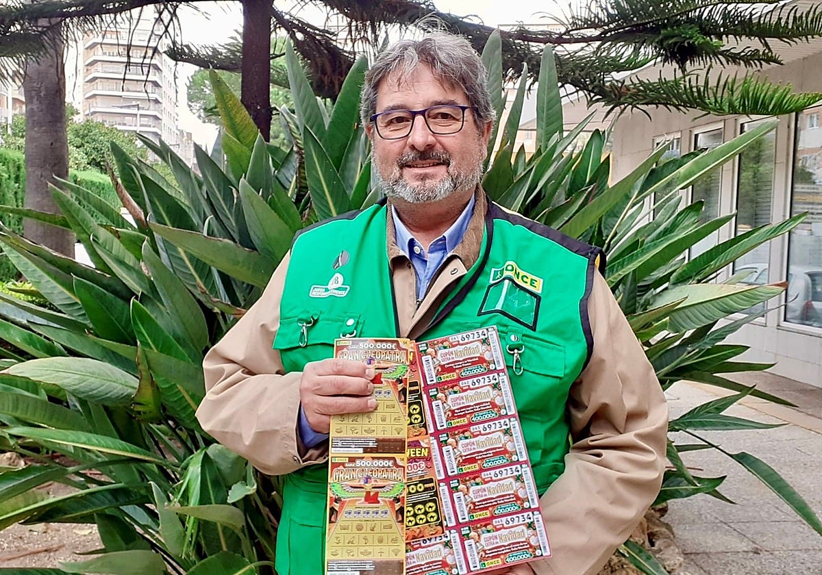 Sebastián Martín, el vendedor que vendió el boleto en la plaza de las Monjas