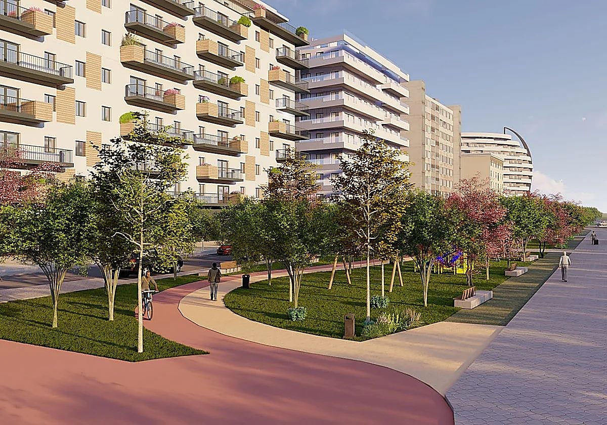 Proyección del futuro bulevar del Molino de la Vega