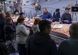 Iván Aragón, en el puesto Mare Magnum del Mercado del Carmen