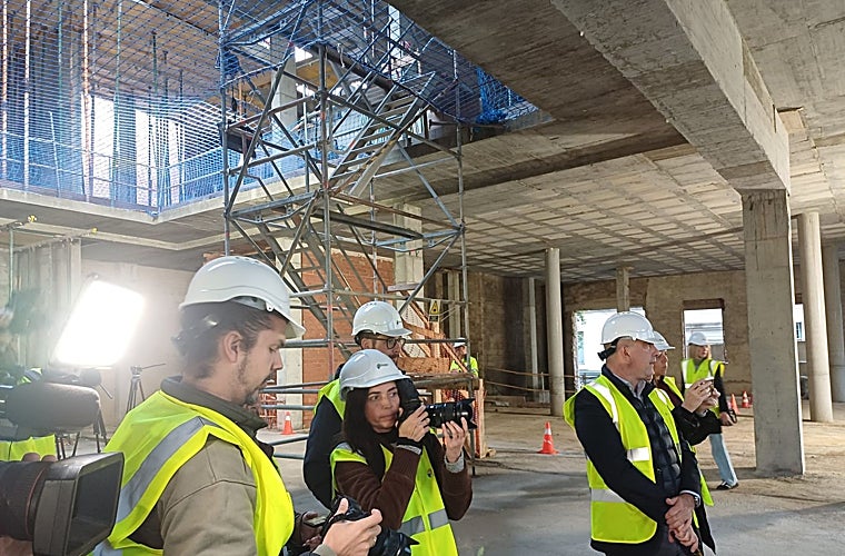 En las últimas semanas se le ha dado un buen impulso a las obras en el interior del edificio en el centro de Huelva capital