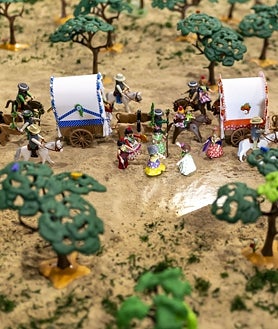 Imagen secundaria 2 - Así es el Belén rociero de Playmobil más grande del mundo que se puede visitar desde este miércoles en Huelva