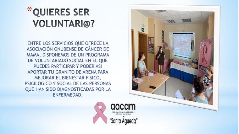 AOCAM Santa Águeda busca personas voluntarias en Huelva