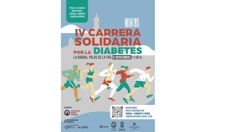 La Rábida acogerá la 4ª Carrera Solidaria por la Diabetes el próximo 9 de noviembre