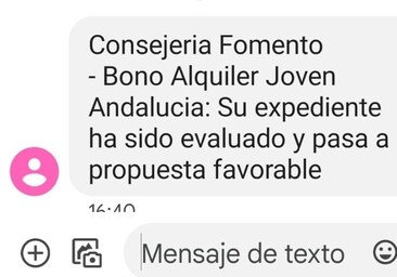 Bono Alquiler Joven Andalucía: ¿qué significan los SMS que ha empezado a mandar la Junta?