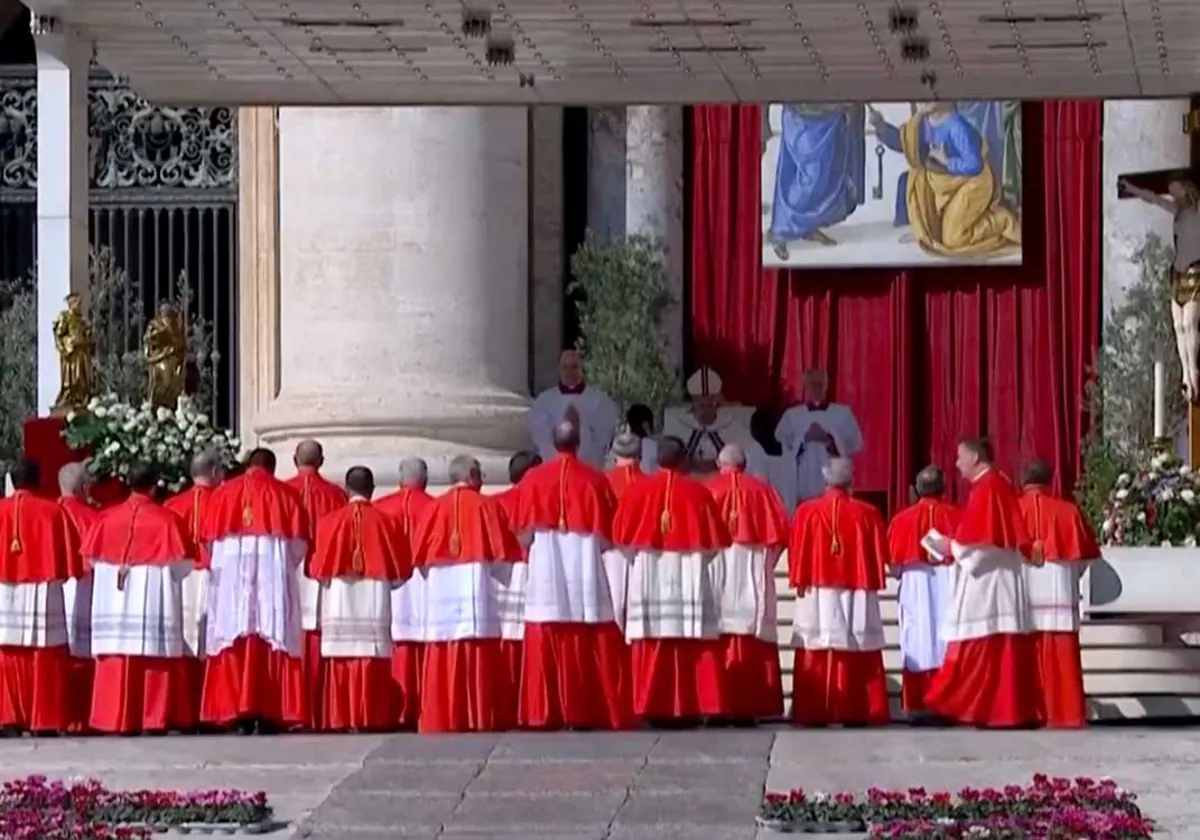Cardenales ante el Papa en el Vaticano