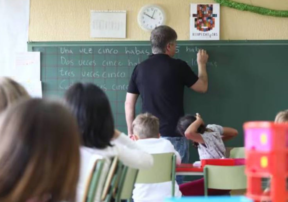 Profesor en una clase