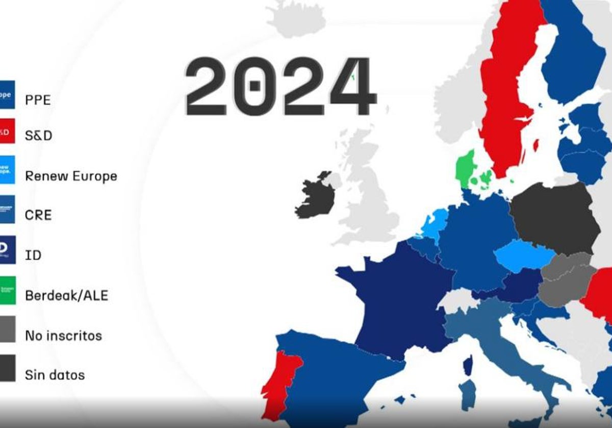 Mapa de resultados de las Elecciones Europeas