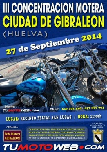 Gibraleón acoge este sábado su III Concentración Motera