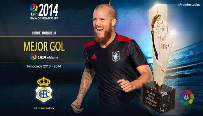 El gol de Morcillo al Jaén, el mejor de la Liga Adelante 2013-14