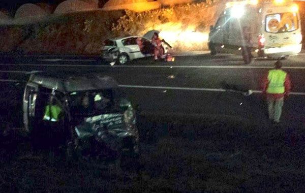 Cuatro heridos en un accidente entre dos vehículos a la salida de Lepe
