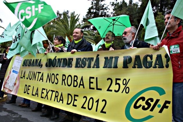 CSIF exige a la Junta la devolución del 25% de la extra de Navidad 2012 a los empleados públicos