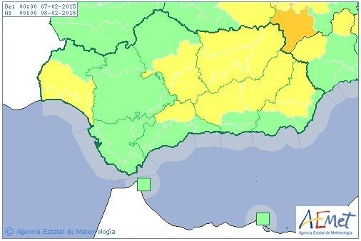 Aviso amarillo para la jornada de este sábado por bajas temperaturas