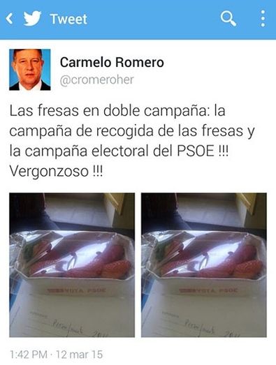 El runrún: La campaña 'fresera' del PSOE