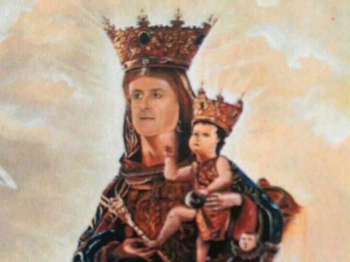 La Hermandad de la Bella anuncia medidas legales contra el montaje que sustituye la cara de la Virgen por la del alcalde