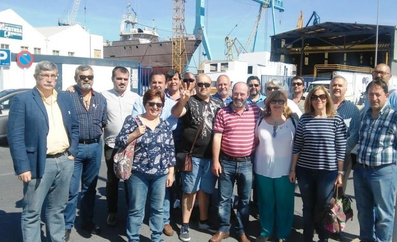 IU defiende al colectivo de trabajadores recolocables de Astilleros 'abandonados' por la Junta y Cotnsa