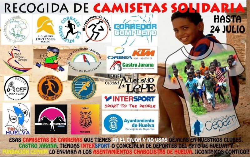 Los clubes de Huelva se movilizan para colaborar en recogida de camisetas solidarias de Cepain